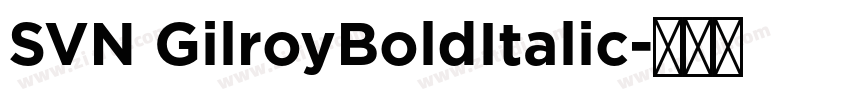 SVN GilroyBoldItalic字体转换